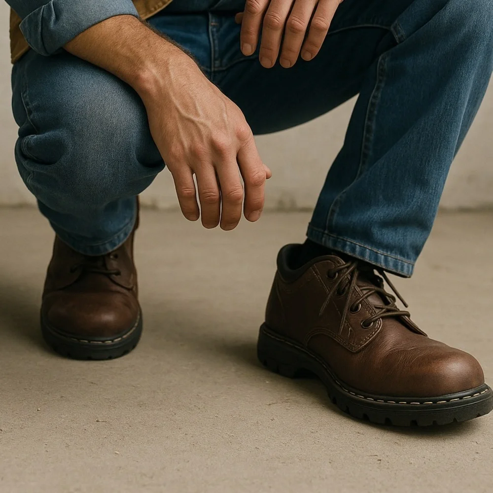 Red Wing Brown Leather Work Durable Shoes Men Size 8.5D